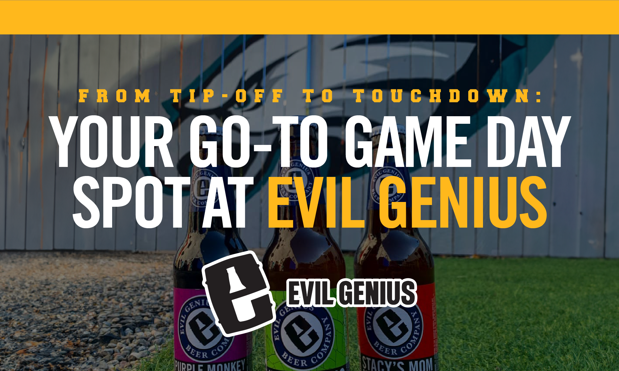 Evil Genius Game Day beer specials